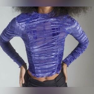 New Stylish purple Long Sleeve Women's Top size XS